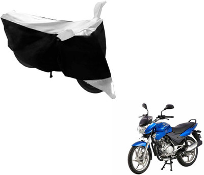 Amanzo Two Wheeler Cover for Bajaj(Discover 150 s, Black, Silver)