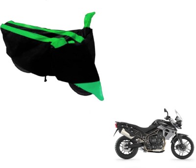 Amanzo Two Wheeler Cover for Triumph(Tiger 800 XR, Black, Green)