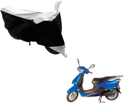 Flipkart SmartBuy Two Wheeler Cover for Hero(E Scoot, Black, Silver)