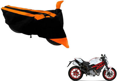 Amanzo Two Wheeler Cover for Ducati(Monster 796 S2R, Black, Orange)