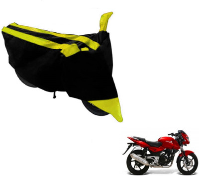 MOCKHE Two Wheeler Cover for Bajaj(Pulsar, Black, Yellow)