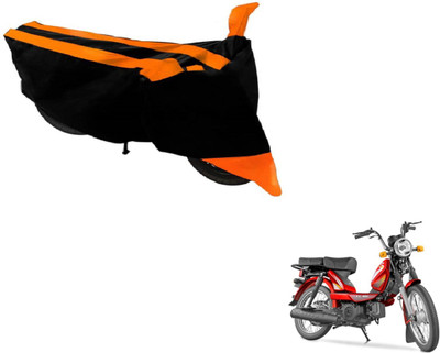 Amanzo Two Wheeler Cover for TVS(Heavy Duty Super XL, Black, Orange)