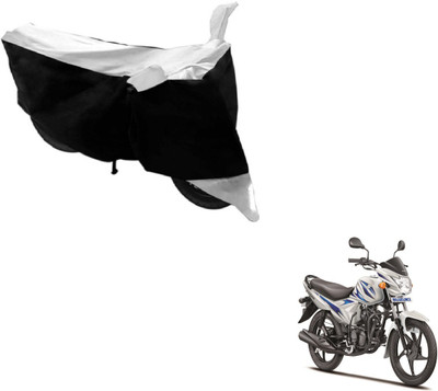 Amanzo Two Wheeler Cover for Suzuki(Hayate, Black, Silver)