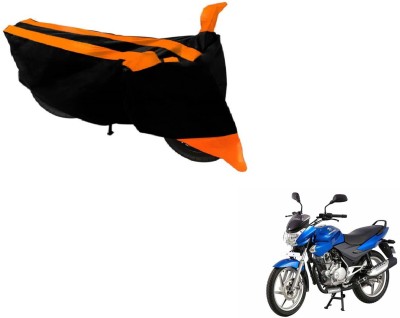 Amanzo Two Wheeler Cover for Bajaj(Discover 150 s, Black, Orange)