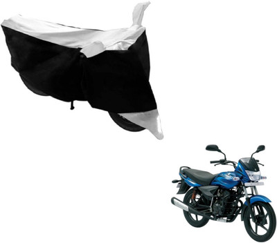 MOCKHE Two Wheeler Cover for Bajaj(Platina, Black, Silver)