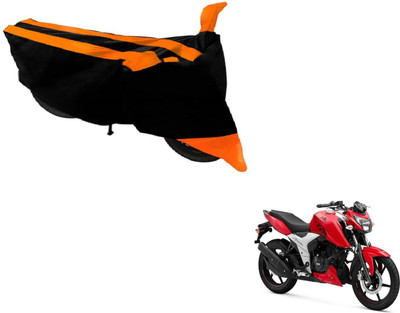 Amanzo Two Wheeler Cover for TVS(Apache RTR 160, Black, Orange)