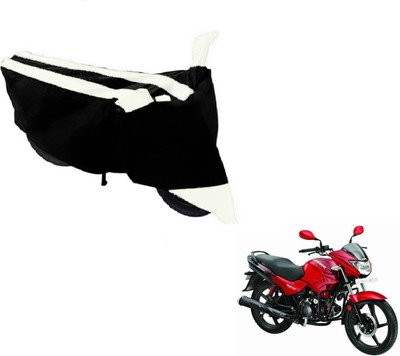 Amanzo Two Wheeler Cover for Hero(Glamour FI, Black, White)