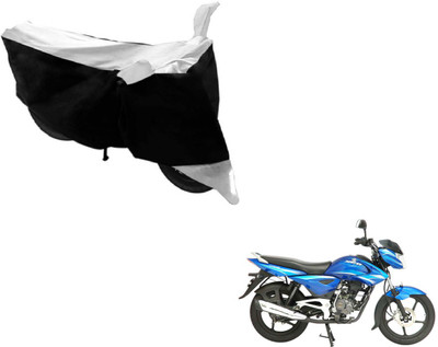 MOCKHE Two Wheeler Cover for Bajaj(Black, Silver)