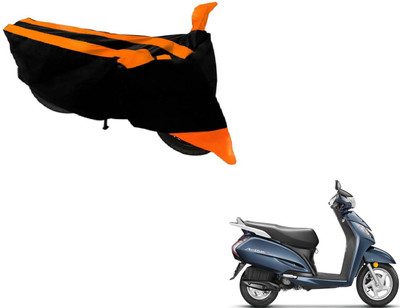 Amanzo Two Wheeler Cover for Honda(Activa 3G, Black, Orange)