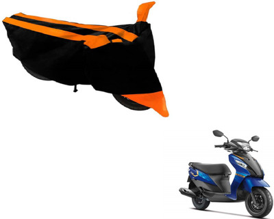 Amanzo Two Wheeler Cover for Suzuki(Let's, Black, Orange)