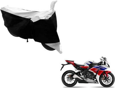 MOCKHE Two Wheeler Cover for Honda(CBR 1000RR, Black, Silver)