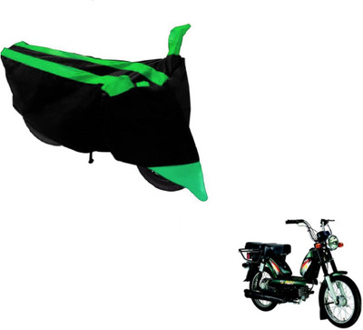MOCKHE Two Wheeler Cover for TVS(Heavy Duty Super XL, Black, Green)