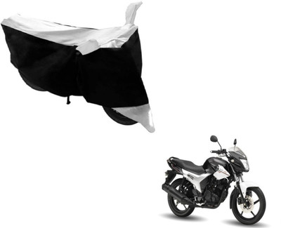 MOCKHE Two Wheeler Cover for Yamaha(SZ R, Black, Silver)
