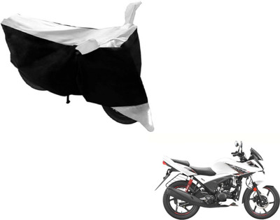 MOCKHE Two Wheeler Cover for Hero(Ignitor, Black, Silver)