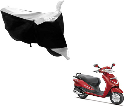 MOCKHE Two Wheeler Cover for Hero(Duet, Black, Silver)