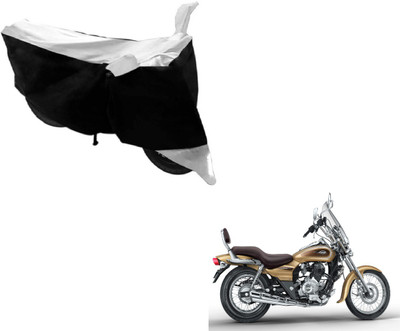 MOCKHE Two Wheeler Cover for Bajaj(Avenger, Black, Silver)