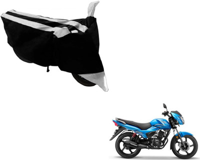 MOCKHE Two Wheeler Cover for TVS(Victor New, Black, Silver)
