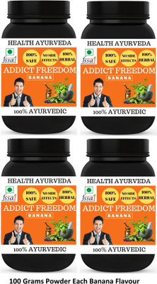 Health Ayurveda Addict From Addiction - Banana Flavor - 100 gms Powder (Pack Of 4)(4 x 100 g)