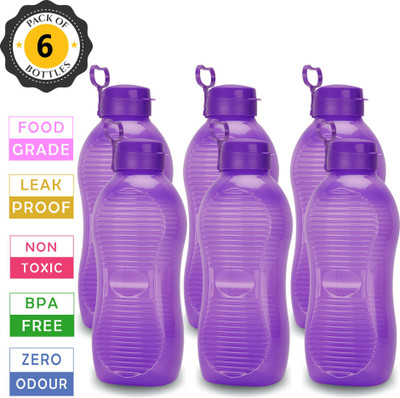 Oliveware 2000 ml Plastic Bottle(Pack of 6, Purple)