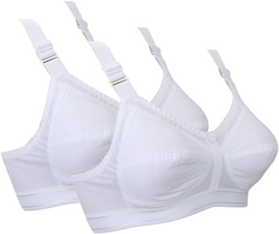 Piylu Cotton Women Full Coverage Non Padded Bra(White)