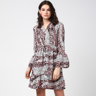 STYLESTONE Women Fit and Flare Multicolor Dress