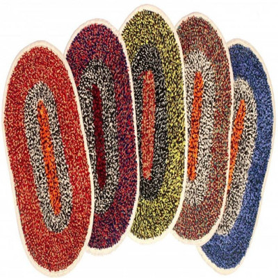 Ishan Handloom Cotton Door Mat(Multicolor, Pack of 5, Medium)