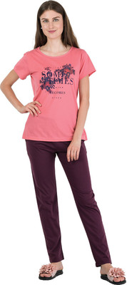 Kaily Women Printed Multicolor Top & Pyjama Set