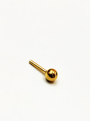 DARSHRAJ 18KT GOLD STUD OR NOSE PIN [PRECIOUS] one 18kt Yellow Gold Stud