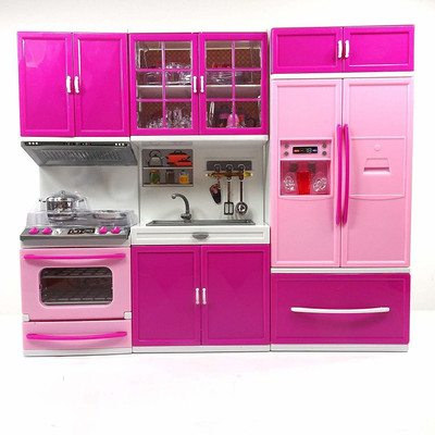 TKT Plastic Pink Kitchen Set 3 Column
