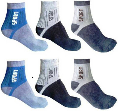 RAJAVI Men & Women Solid Ankle Length(Pack of 6)