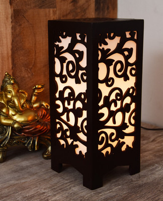 Gojeeva Bedside,Drawing room,Lobby Etc(Color-Brown) Table Lamp(25.5 cm, Brown)