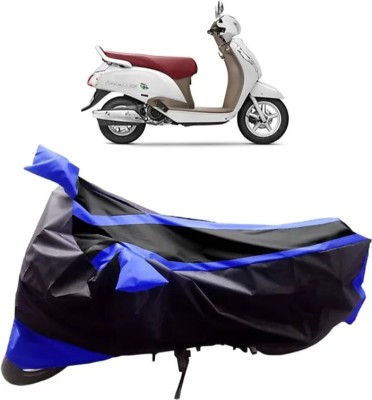 KAROBAR Two Wheeler Cover for Hero(Access SE, Black, Blue)