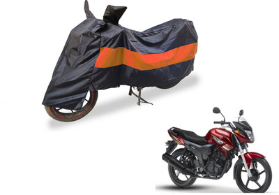 Auto Hub Two Wheeler Cover for Yamaha(SZ X, Black, Orange)