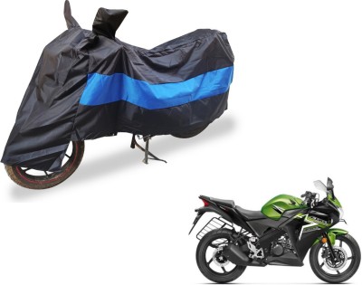 Amanzo Two Wheeler Cover for Honda(CBR 150R, Black, Blue)