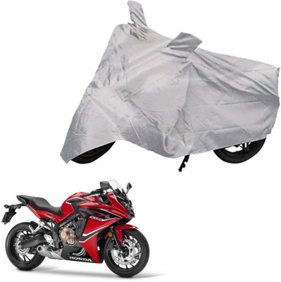 Akshita Enterprises Two Wheeler Cover for Honda(CBR 650F, Silver)