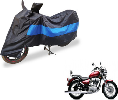 Auto Hub Two Wheeler Cover for Royal Enfield(Twin spark, Black, Blue)