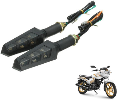 PRTEK Front, Rear LED Indicator Light for TVS Star City(Yellow)
