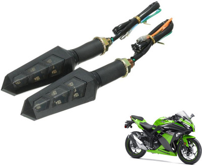 PRTEK Front, Rear LED Indicator Light for Kawasaki Ninja(Yellow)