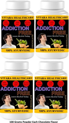 Vitara Healthcare Addiction - Chocolate Flavor - 100 gm Powder (Pack Of 4)(4 x 100 mg)
