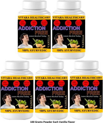 Vitara Healthcare Addiction Free Vanilla Flavor - 100 gm Powder (Pack Of 5)(5 x 100 g)