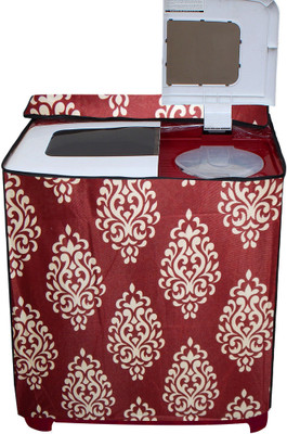 LooMantha Semi-Automatic Washing Machine  Cover(Width: 77 cm, Maroon)