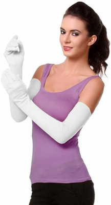Apastra Cotton Arm Sleeve For Men & Women(Free, White)
