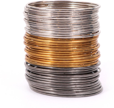 Honbon Metal Gold-plated Bangle Set(Pack of 12)
