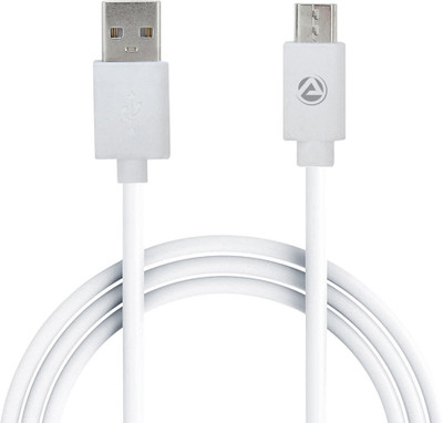 ARU PVC 1m 1 m Micro USB Cable(Compatible with all Micro USB enabled devices, White)