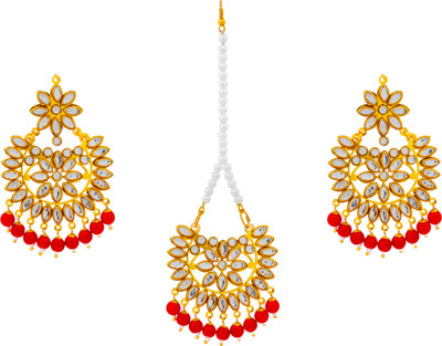 Shining Jewel Brass Gold-plated Multicolor Jewellery Set(Pack of 1)