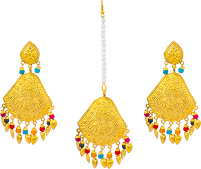 Shining Jewel Brass Gold-plated Multicolor Jewellery Set(Pack of 1)