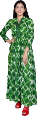 Vagmi Fashion Women Printed Flared Kurta(Green)