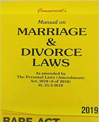 Manual On Marriage And Divoce Laws - Bare Act 2019 English(Paperback, Commercial)