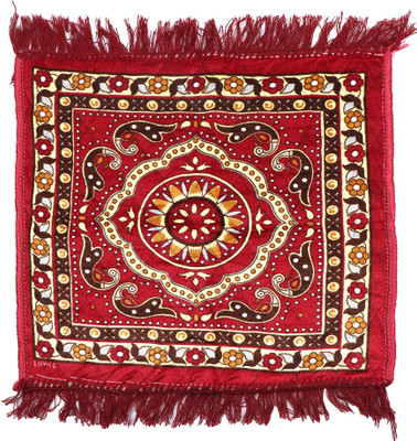 E-Retailer Polyester Prayer Mat(Multicolor Pooja Aasan, Free)