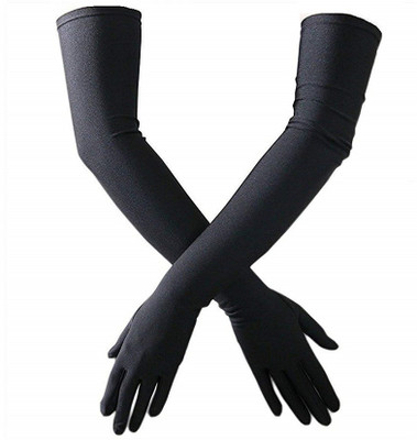Mohan Retail Cotton Arm Sleeve For Men & Women(Free, Black)